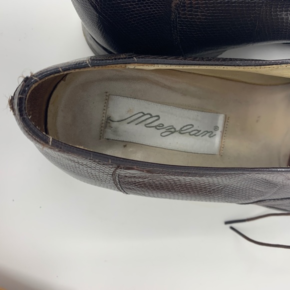 Mezlan brown lizard lace up dress shoe main image 4